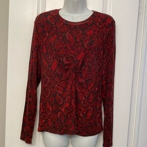 BUFFALO DAVID BITTON Stretchy red & black top
